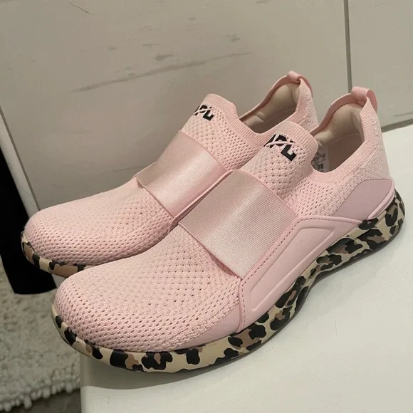 NEW APL Techloom Bliss Pink & Leopard Slip-On Sneakers - Picture 3 of 9